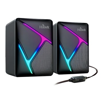 Hawk 浩客 USB 發光喇叭  炫彩呼吸燈  音域豐富  U205  黑色