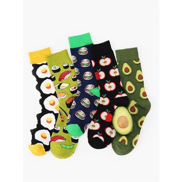 ins原宿風潮流襪網紅個性奶牛油果襪子街頭男女運動中筒情侶棉襪