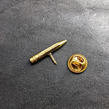 【金色耶誕】小鉛筆黃銅刺馬釘-單只- 別針 徽章 胸針 領釦