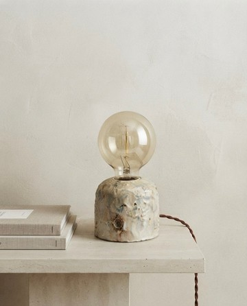 陶桌燈 / 復古氛圍燈 (附燈泡) Ceramic Table Lamp