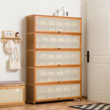 簡易鞋架子經濟型仿藤編鞋柜家用門口放室內好看新款防塵宿舍