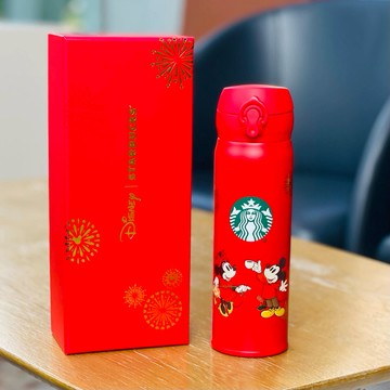 星巴克杯子2026新年禮物迪士尼合作米奇米妮歡慶新年煙花膳魔師不鏽鋼保溫杯子禮盒