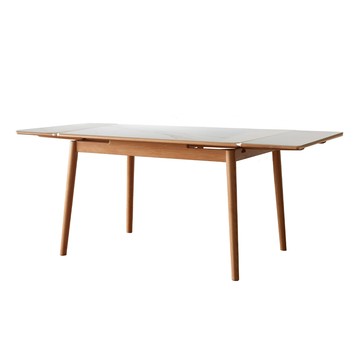 hoi!源氏木語光岩橡木實木岩板伸縮餐桌1.95M Y150R18