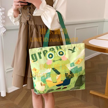 帆布包 女學生上課上班單肩通勤大容量包包女手提袋女包【雲木雜貨】