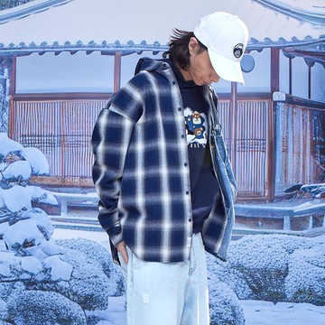 江戶勝｜男裝｜經典口袋寬版長袖襯衫