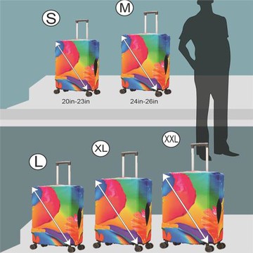 創意涂鴉行李箱保護罩加厚彈力24寸行李箱保護套戶外旅行拉桿箱套