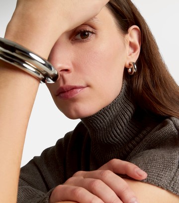 Jennifer Fisher Samira Micro rhodium-plated hoop earrings