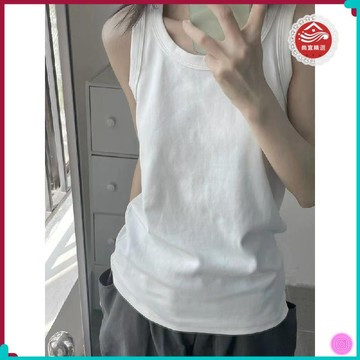 新款上市 桃園出貨🌸 运动背心t恤女夏季外穿美式复古oversize宽松百搭无袖老头上衣潮