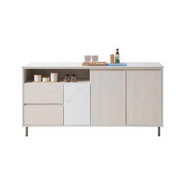 Boden-卡諾斯5.3尺岩板收納餐櫃/碗盤櫃/置物矮櫃/電器櫃/玄關櫃(下座)-160x40x83cm