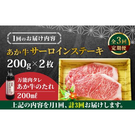 ふるさと納税 熊本県産 あか牛 サーロインステーキセット 計400g 200g × 2枚 冷凍 専用タレ付き あか牛のたれ付き 熊本.. 熊本県山都町