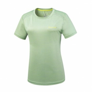 【【蘋果戶外】】山林 51P08 66 淡綠 女 膠原蛋白圓領 短袖上衣 抗UV 吸濕排汗 透氣 快乾 輕量 春夏 Mountneer