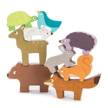 英國 Le Toy Van - 【啟蒙玩具】森林動物疊疊平衡啟蒙玩具