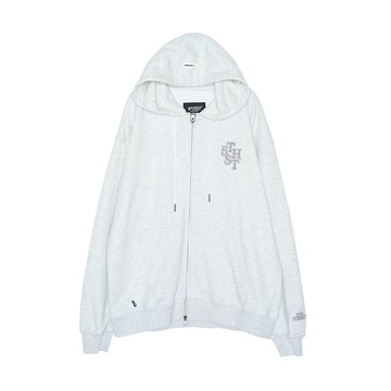 5th STREET｜男裝｜LOGO連帽外套 ｜淺灰色