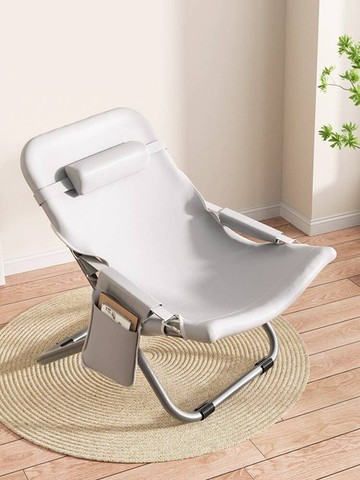 躺椅折疊午休懶人椅陽臺休閑椅子戶外便攜兩用靠背椅可坐可躺沙發