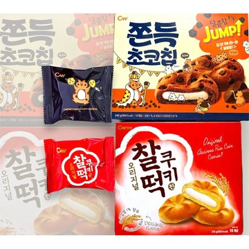 韓國🇰🇷CW 麻糬夾心巧克力豆餅乾90g可可麻糬餅乾 巧克力麻糬餅乾 巧克力豆布朗尼夾心餅乾 巧克力麻糬軟餅乾 麻糬夾心