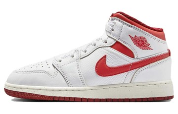 JORDAN 1 MID SE WHITE DUNE RED GS