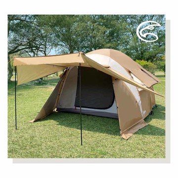 ADISI 銀槭鋁桿四人帳 AT23057【卡其棕-奶茶】 / 城市綠洲 戶外帳篷 快速搭建 露營