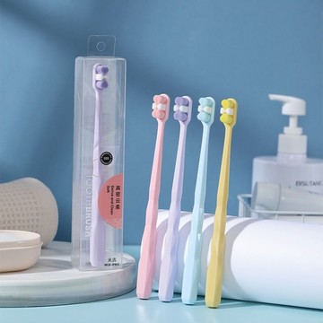 【牙齒寶寶】新款 ToothBrush 馬卡龍色 米束高密雲柔萬毛牙刷一支