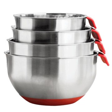 打蛋盆烘焙加深家用不銹鋼硅膠底不繡綱盆平底洗菜盆18cm烘焙工具