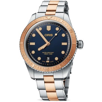ORIS 豪利時 Sixty-Five 潛水100米機械錶-藍x雙色/40mm 0173377074355-0782017