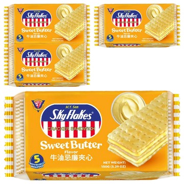 SkyFlakes 空中霸王鮮奶油風味夾心餅乾  150g  4袋