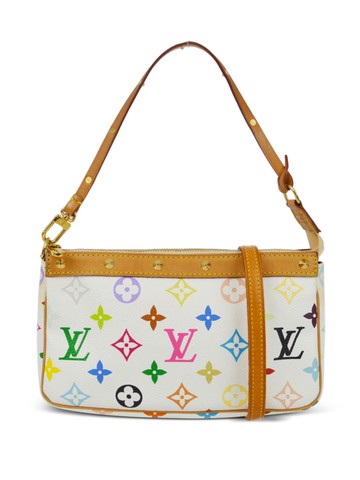 Louis Vuitton Pre-Owned - x Takashi Murakami 2003 Pochette Accessoires clutch bag - women - PVC - One Size - White