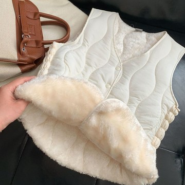 羽絨棉馬甲秋冬新款加絨內搭貼身保暖背心防風