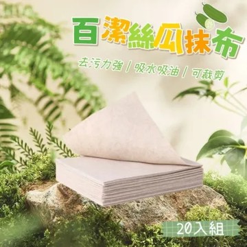【Loofah】百潔絲瓜抹布 20入組 可裁剪 乾濕兩用