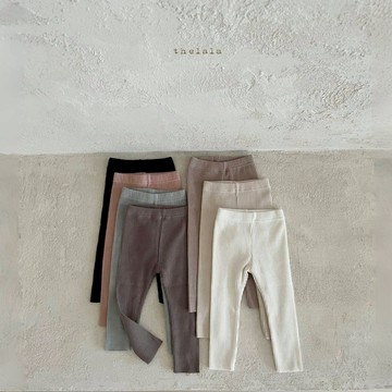 Thelala 直紋彈性內搭褲【現貨+預購】兒童長褲 寶寶長褲 女童男童 嬰兒長褲 嬰兒衣服 寶寶衣服 韓國童裝