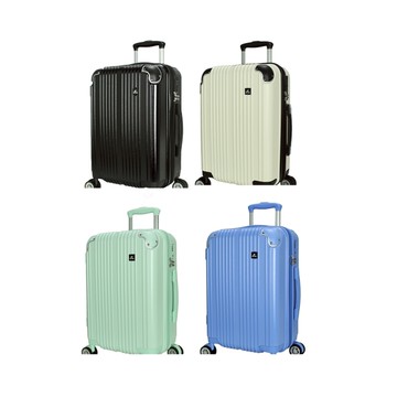 ~雪黛屋~Eason 28吋行李箱純PC加大360度避震輪金屬防撞角收納外掛鉤杯架U051