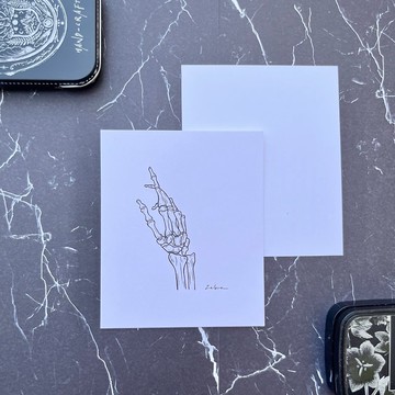 明信片-白卡系列(手骨)