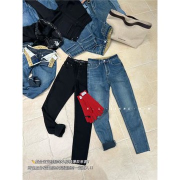 9255-F一件過冬復合水貂絨緊身褲褲毛邊小腳褲不臃腫2025年冬9100