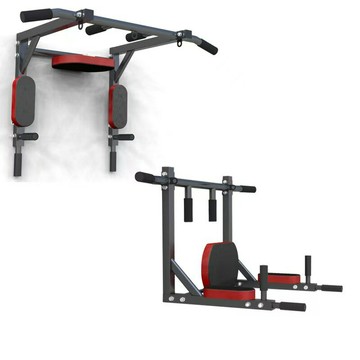 免運 開立發票 單車 動感單車 健身器材 墻上單杠引體向上器家用室內健身器材墻體打孔單杠沙袋架子雙杠架