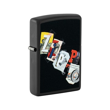 Zippo 【官方授權店】ZIPPO Letters Design 拼貼藝術風Zippo防風打火機