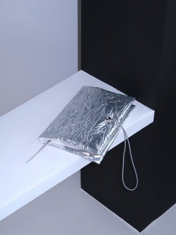 Crinkle Handmade Book Cover [Silver]