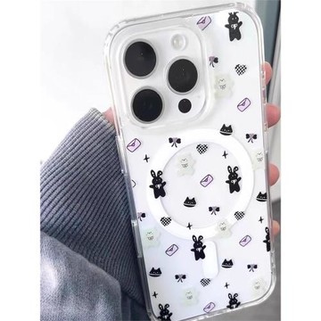 玲瓏可殼本周新品黑白小熊16promax透明磁吸AI相機觸控按鍵手機殼