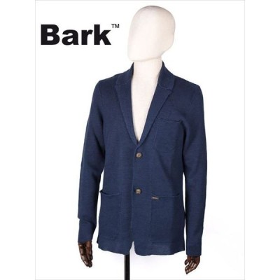 BARK バーク 2B シングルテーラードジャケット ネイビー 474-60410001 リネン ニット メンズ 国内正規品