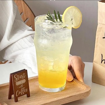 玻璃杯餐廳飲品杯果汁杯氣泡水杯創意奶茶杯冰拿鐵咖啡杯【步行者戶外生活館】P