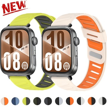 適用於華為 Watch Fit 4 Pro/Fit 4/fit 3 Sports 兩色腕帶手鍊配件的矽膠磁性錶帶