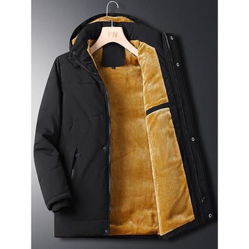 中老年人棉衣男加絨加厚外套中年男裝羽絨棉服爸爸裝棉襖保暖冬裝