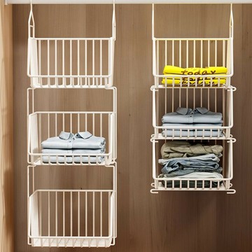 柜內包包收納神器衣柜掛架衣櫥分層懸掛籃衣服內衣襪子分隔置物架ws7251