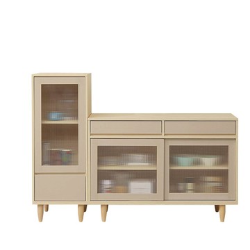 直人木業-BOBO北歐韵彩簡約風櫥櫃組166公分(櫥櫃45公分+櫥櫃121公分)