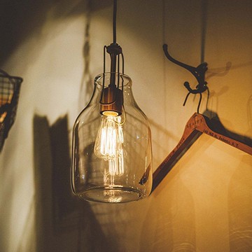 日式簡約北歐傘型藝術創意玻璃吊燈餐廳臥室吧臺茶室樣板房個性燈S079