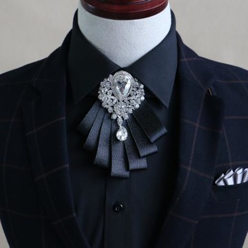 韓版新郎禮服鉆石司儀夜店領結