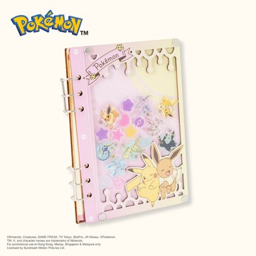 Pokémon搖搖樂筆記本 - Pikachu & 伊布 寶可夢 筆記本
