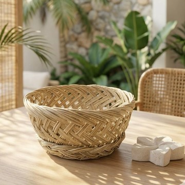 【自然屋精品】水果籃 椰枝 竹編籃 早餐籃 食物籃 麵包籃 餐包籃 漢堡籃 蔬果籃 炸雞籃 點心籃 餐廳擺飾 椰枝籃