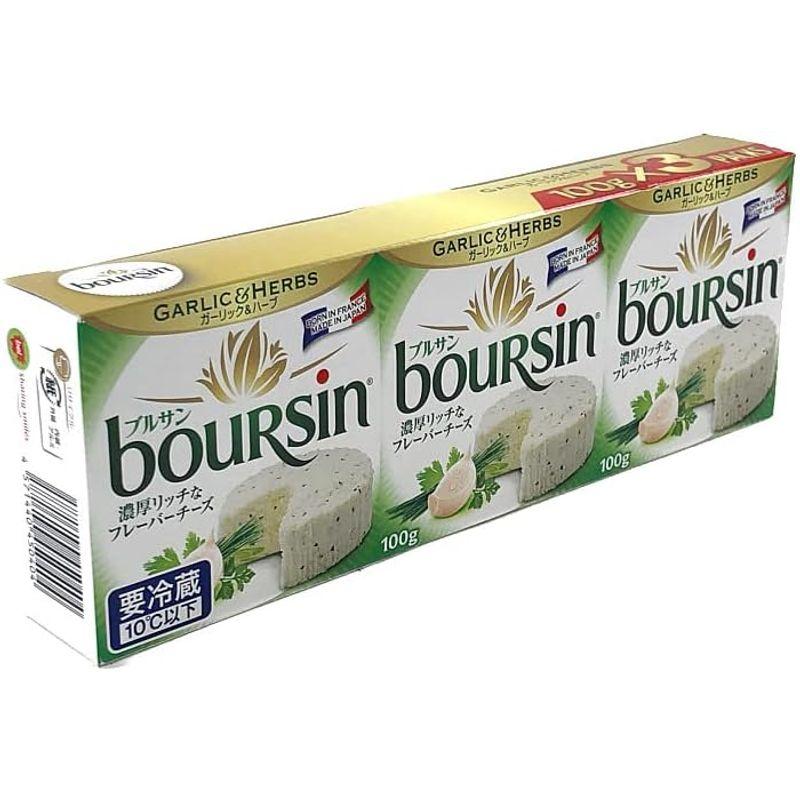 ブルサン フレッシュフレーバー チーズ ガーリックハーブ 100g×3 bouesin Garic  Herb