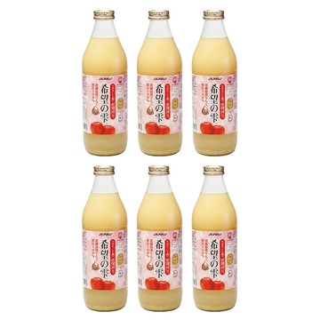 JA 青森農協 希望的雫蘋果汁  1L  6瓶
