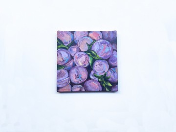 手繪壓克力掛畫——李子  居家/掛畫/原創/清新/空間裝飾畫