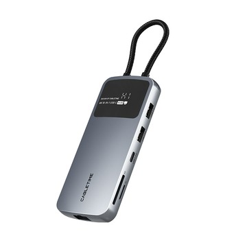 CABLETIME 10合1 HUB集線器 USB-C轉雙HDMI拓展塢4K多屏分屏器